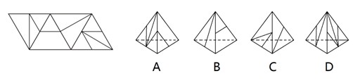 2014温州公务员考试行测图形推理正四面体2