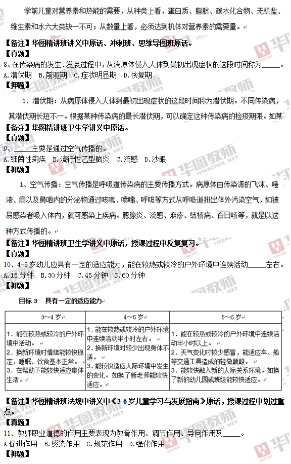 2015年江西教师招聘考试命中分析-幼教(3)_江